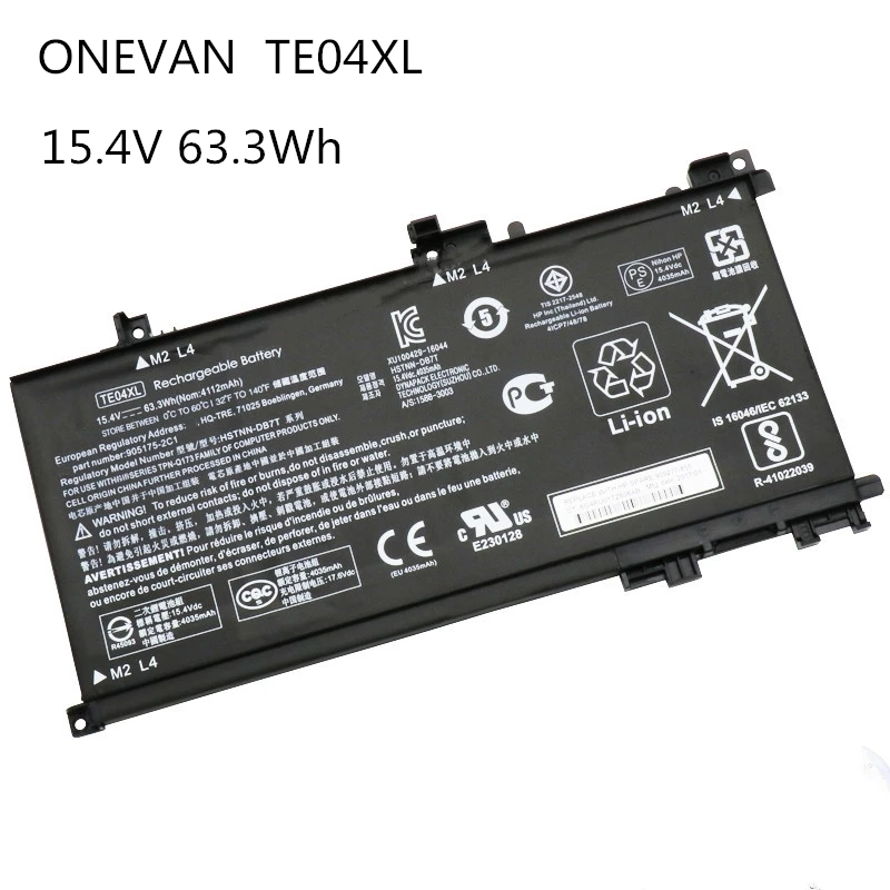 ONEVAN TE04XL ноутбук Батарея для hp двумя способами; женские 15-ax200 15-ax210TX 15-ax235nd 15-ax202na TPN-Q173 HSTNN-DB7T 905175-2C1 905277-855