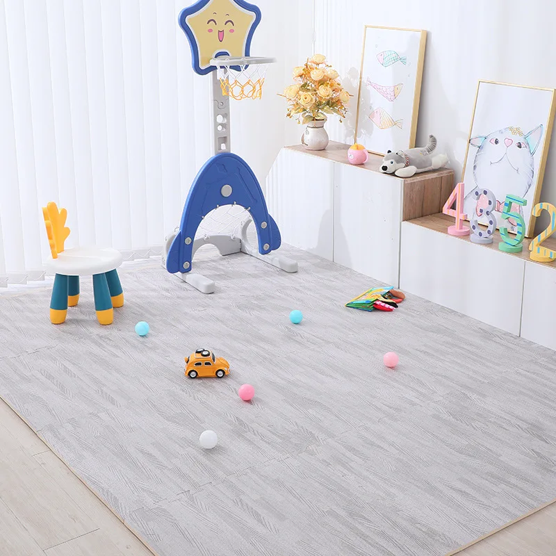 Wood Grain Interlocking Foam Play & Exercise Mat, 30x30cm