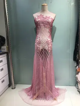 

African Lace Fabric French Sequins Net Lace High Quality African Sequin Lace Fabric For 2019 French Sequin Lace Fabric JL2587