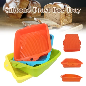 

Nonstick Square Loaf Pan Homemade Bread Cake Toast Silicone Mold with Wave Pattern Bottom K888