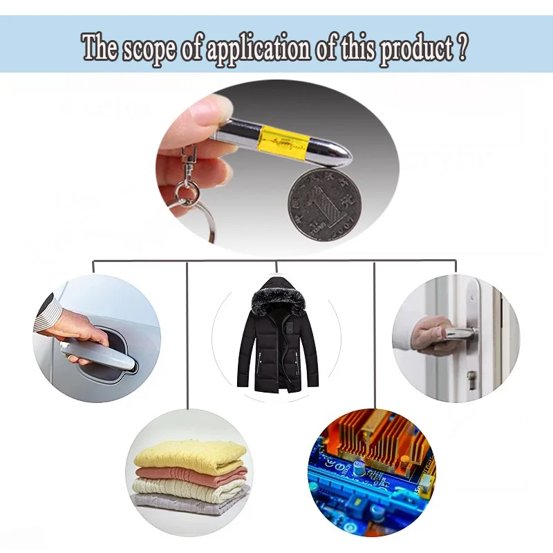 High Voltage Anti-Static Keychain Car Static Human Body Static Eliminator Discharger 3D Keyfob Keychain Key rings