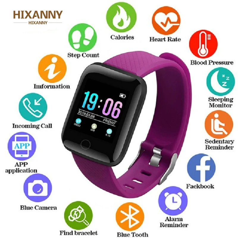

2019 Man Women Smart watches Waterproof Smart watch Heart Rate Monitor Blood Pressure Functions Sport Watch for ios android +BOX