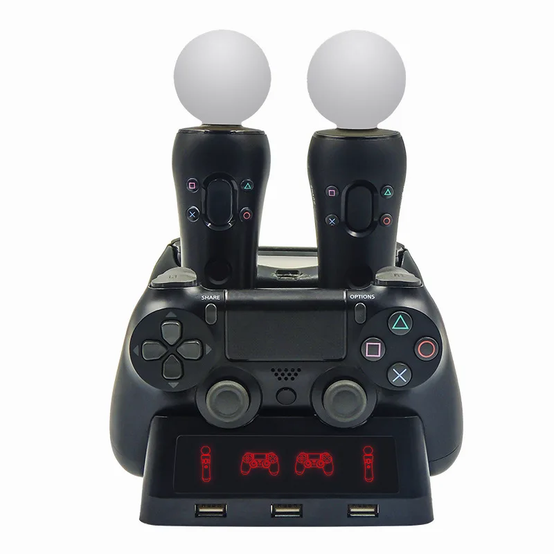 Новейший PS Move VR PSVR контроллер зарядное устройство Подставка PS4 Джойстик Геймпад