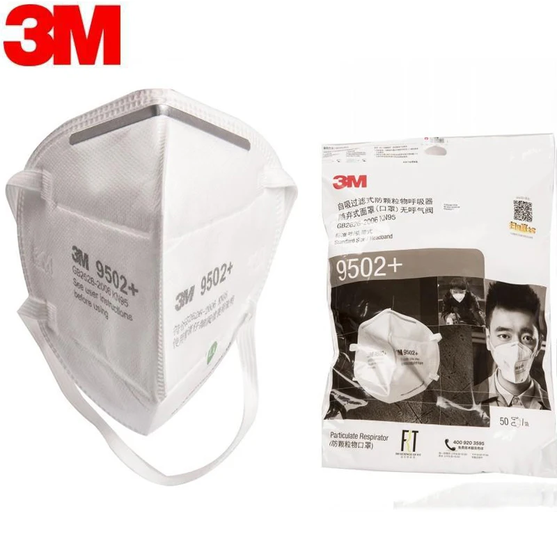 

3M N95 Mask Protect with breathing valve KN90 9502V Face Mask Mouth Cover Filter Dustproof Protective Mask In Stock DHL shipping