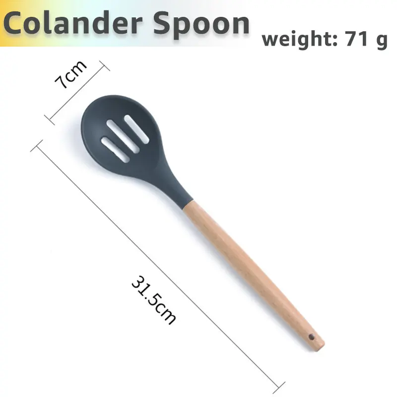 Colander Наборы инструментов для приготовления пищи нетоксичные приготовления выпечки Кухонные инструменты принадлежности силиконовая лопатка скребок-ложка щетка Лопата венчик Тернер - Цвет: Colander