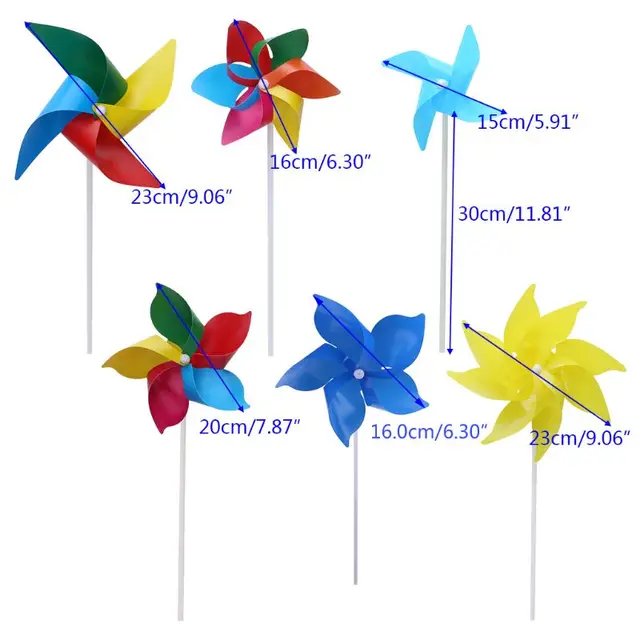 10Set Windmill Pinwheel Wind Spinner Garden Yard Art Decoration Outdoor Toys DIY 2