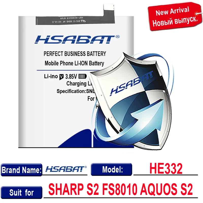 HSABAT 0 цикла 4150 мА/ч, HE332 Батарея для SHARP S2 FS8010 AQUOS S2