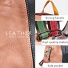 SC Vintage Patchwork Real Leather Women Backpacks Travel Shoulder Bags School Pack Retro Color Plaid Functional Pockets knapsack ► Photo 3/6