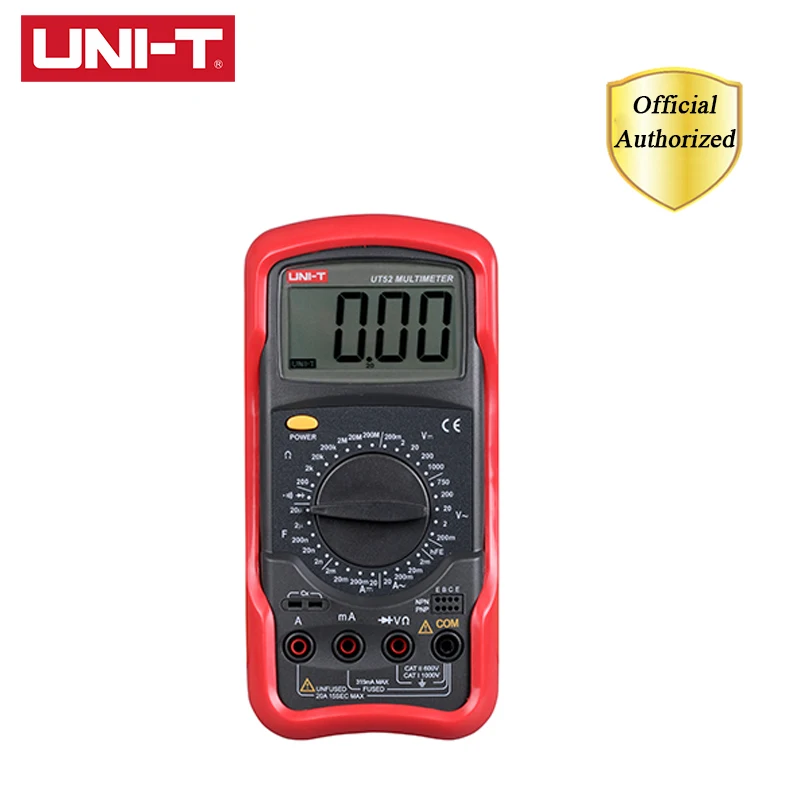 UNI-T UT52 ЖК-цифровой низкое напряжение Promp мультиметр AC DC вольтметр Ампер Ом