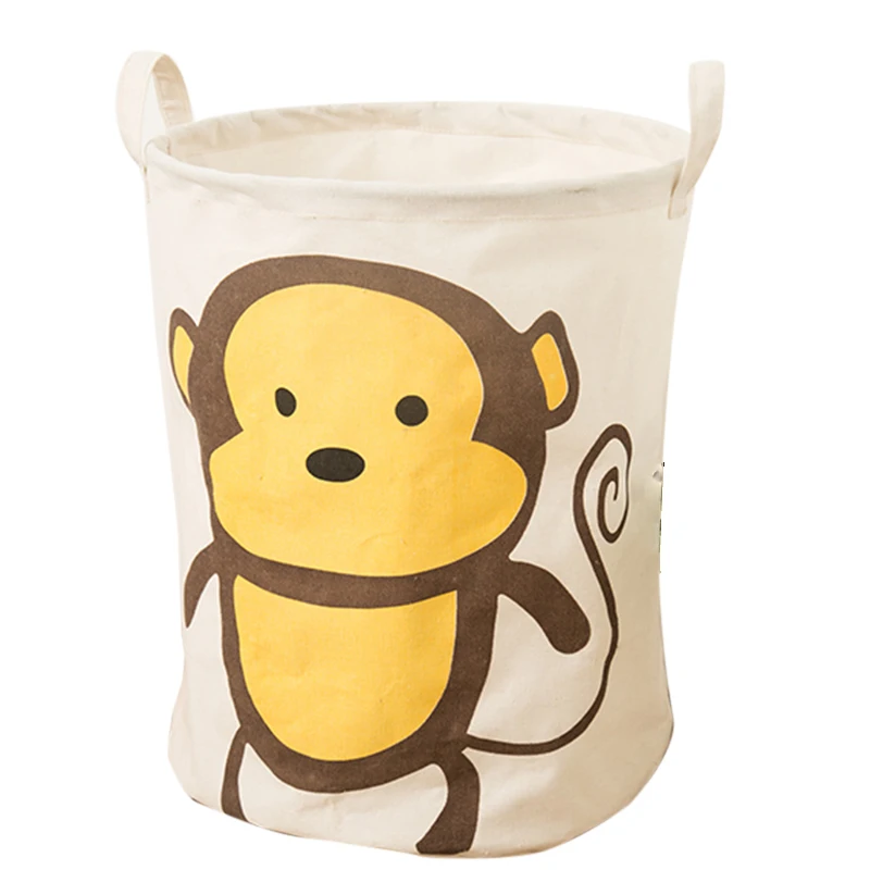 Новая вместительная сумка для белья корзины для хранения одежды Домашняя одежда сумки с принтом хранение детских игрушек Бытовая Складная Прачечная Корзина - Цвет: 35x45cm I