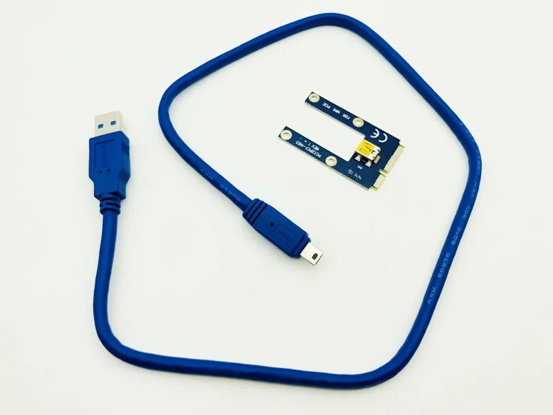 60 см USB 3,0 Mini PCI-E к PCI Express стойка pci Express 16x удлинитель Райзер карта адаптер SATA к 6Pin кабель питания для Майнинг Биткойн