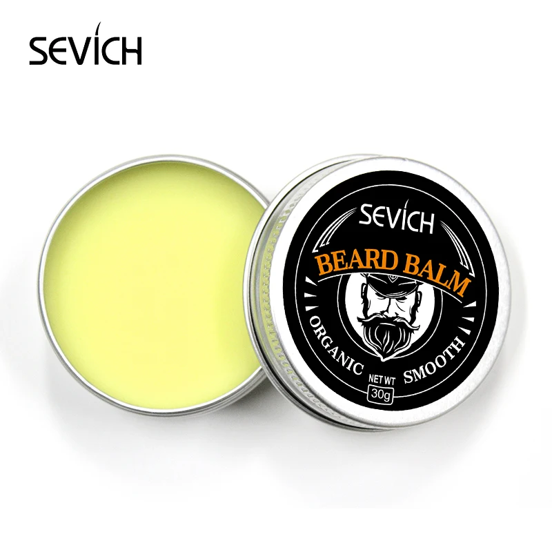 Sevich органический пеньковый воск для бороды продукты для выпадения волос 30 г/60 г увлажняющий бальзам для бороды для сглаживания мужской крем для бороды и усов - Цвет: 30g Beard wax
