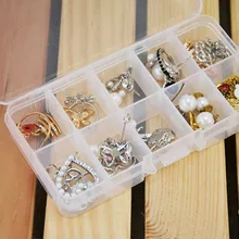 10 сеток прозрачный Регулируемый для маленьких компонентов для хранения украшений, бусин, коробка для таблеток, чехол, органайзер для ногтей, кончики, контейнеры#30