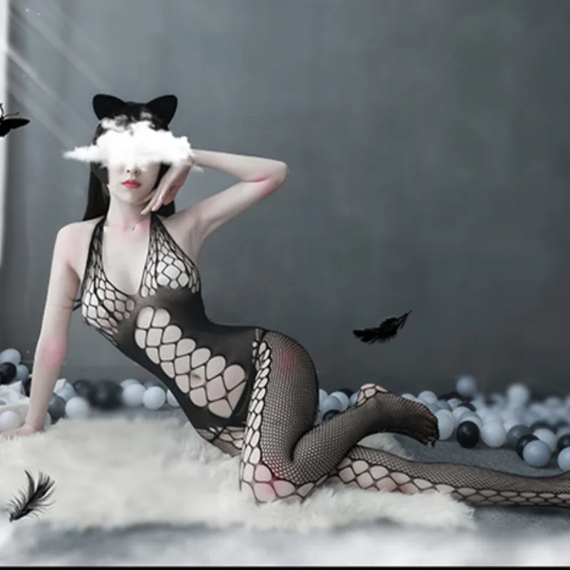 Sexy lingerie women hot teddy sex costumes Elastic open crotch underwear hose porno kimino sleepwear body stockings sleepwear