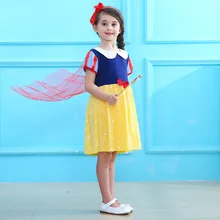 Новинка года; летнее платье принцессы Анны для девочек; милые вечерние костюмы Снежной Королевы для девочек на Рождество и Хэллоуин; Детские нарядные свадебные платья Эльзы