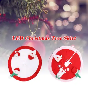 

Christmas Tree Skirt LED Light Party Decoration Decor Ornaments Merry Christmas