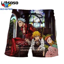 3d принт, мужские и женские длинные спортивные штаны, зимние шорты, аниме, повседневные, Nanatsu No Taizai The Seven Deadly Sins jogger shorts D09