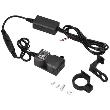

12V-24V Dual USB Motorcycle Handlebar Charger Adapter Waterproof Power Socket For IPhone HOT