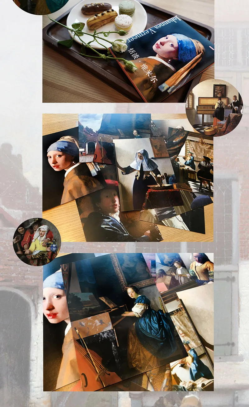 12 листов/набор спокойный Johannes Vermeer серия Открытка картина(Западная живопись) художественная поздравительная открытка подарок на день рождения