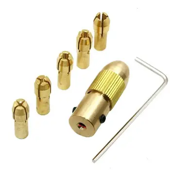 

7pcs 3.17mm Mini Self-Tightening Drill Chucks support 0.5 - 3.0MM Drill Bit for ABS Board/ Light Board Punch
