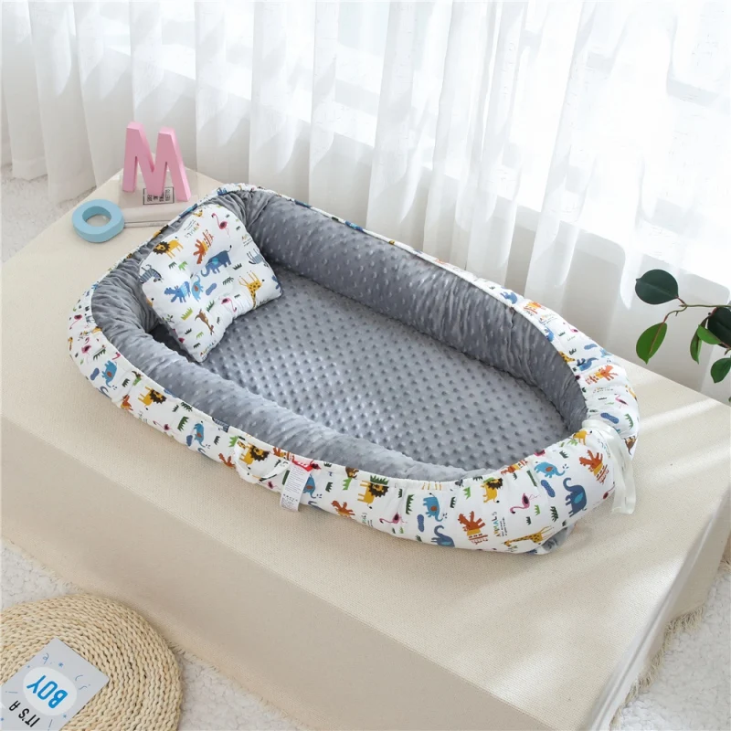 Разборная детская кровать-гнездо, переносная детская кроватка для новорожденных, дорожная кровать, двустороннее детское гнездо для новорожденных малышей, люлька - Цвет: A3