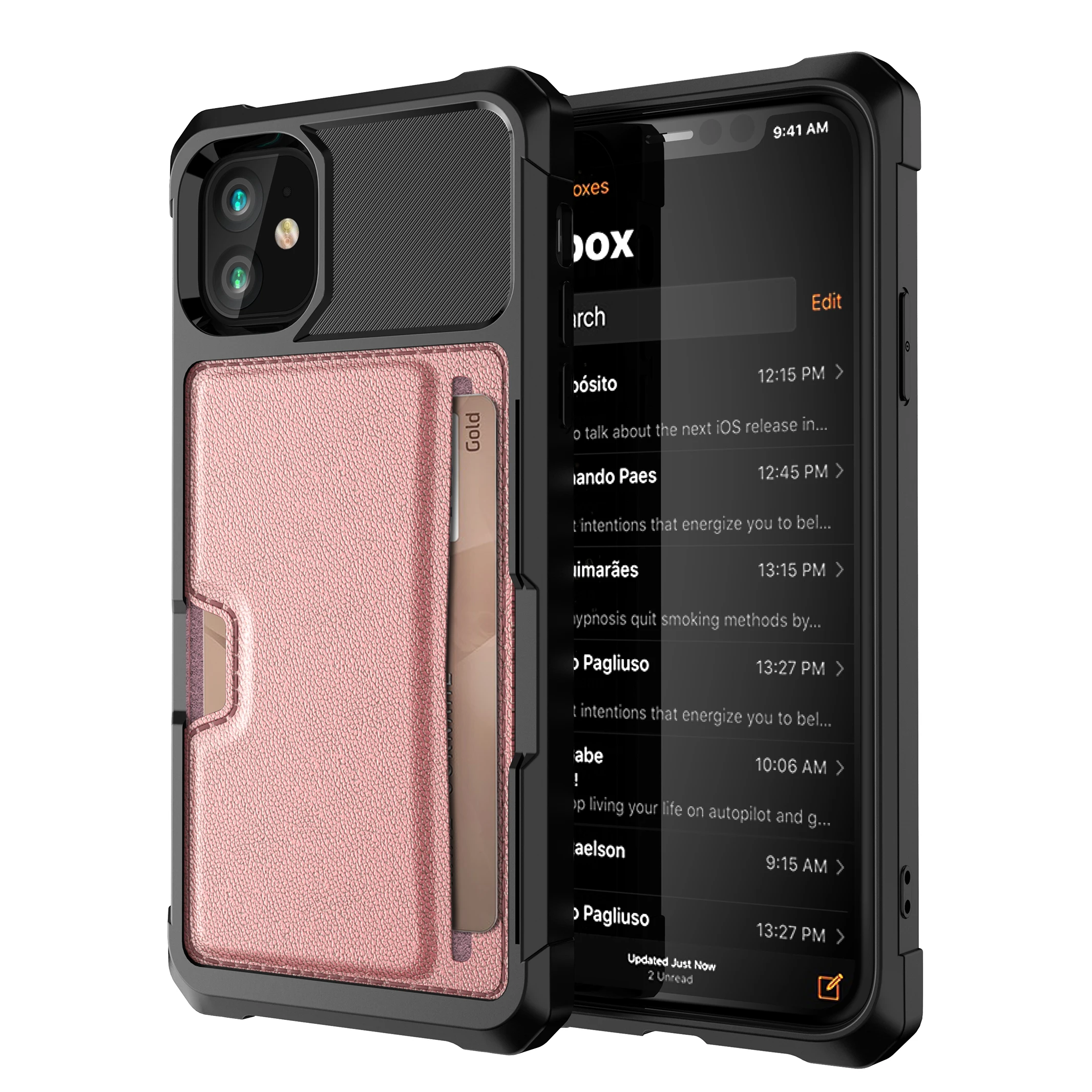 Rose Чехол для iPhone 11 Pro, мягкий чехол из ТПУ с автомобильным магнитным кармашком и отделениями для кредитных карт, откидная задняя крышка для iPhone 11 Pro MAX, чехол - Цвет: Rose