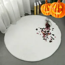 Короткие меховые круглые коврики для йоги, японские мягкие коврики для гостиной, спальни