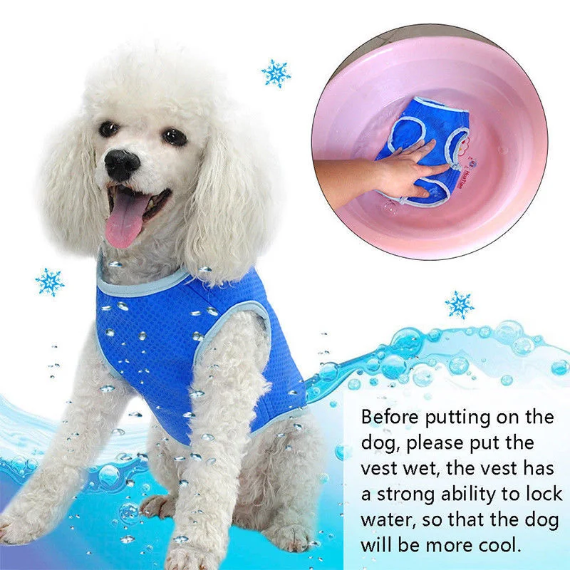 Pet Dog Summer Cooling Vest Dog Swamp Cooler Harness Evaporative Breathable Cooling Coat TB Sale