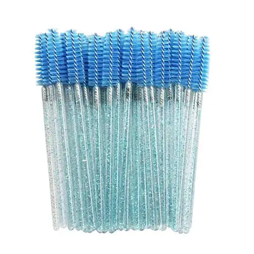 1000pcs/lot Mascara Wands Disposable Eyelash Brushes for Crystal Handle Eye Lash Extensions Applicator Makeup Tool kits - Handle Color: Синий