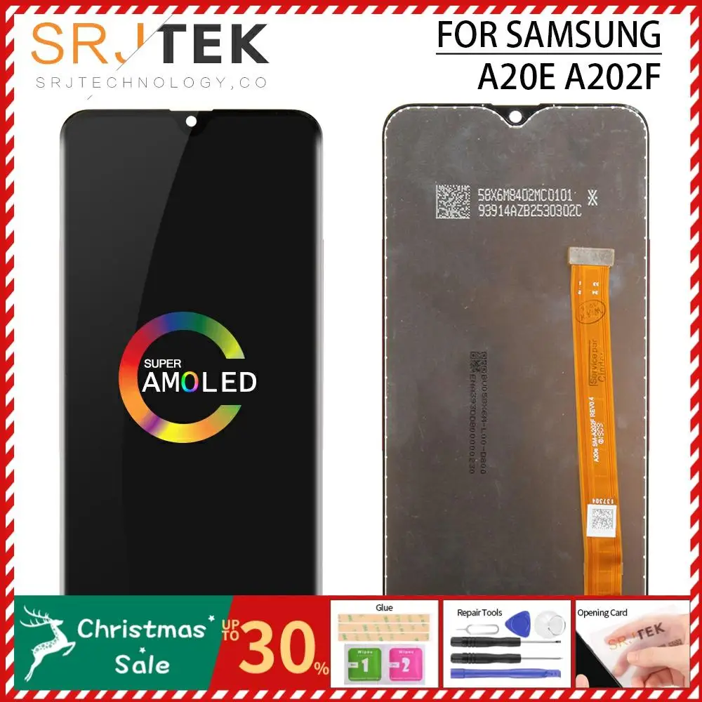Srjtek 5," для samsung Galaxy A20E A202 A202F A202FD ЖК-дисплей сенсорный экран дигитайзер в сборе для samsung A20e Запасная часть