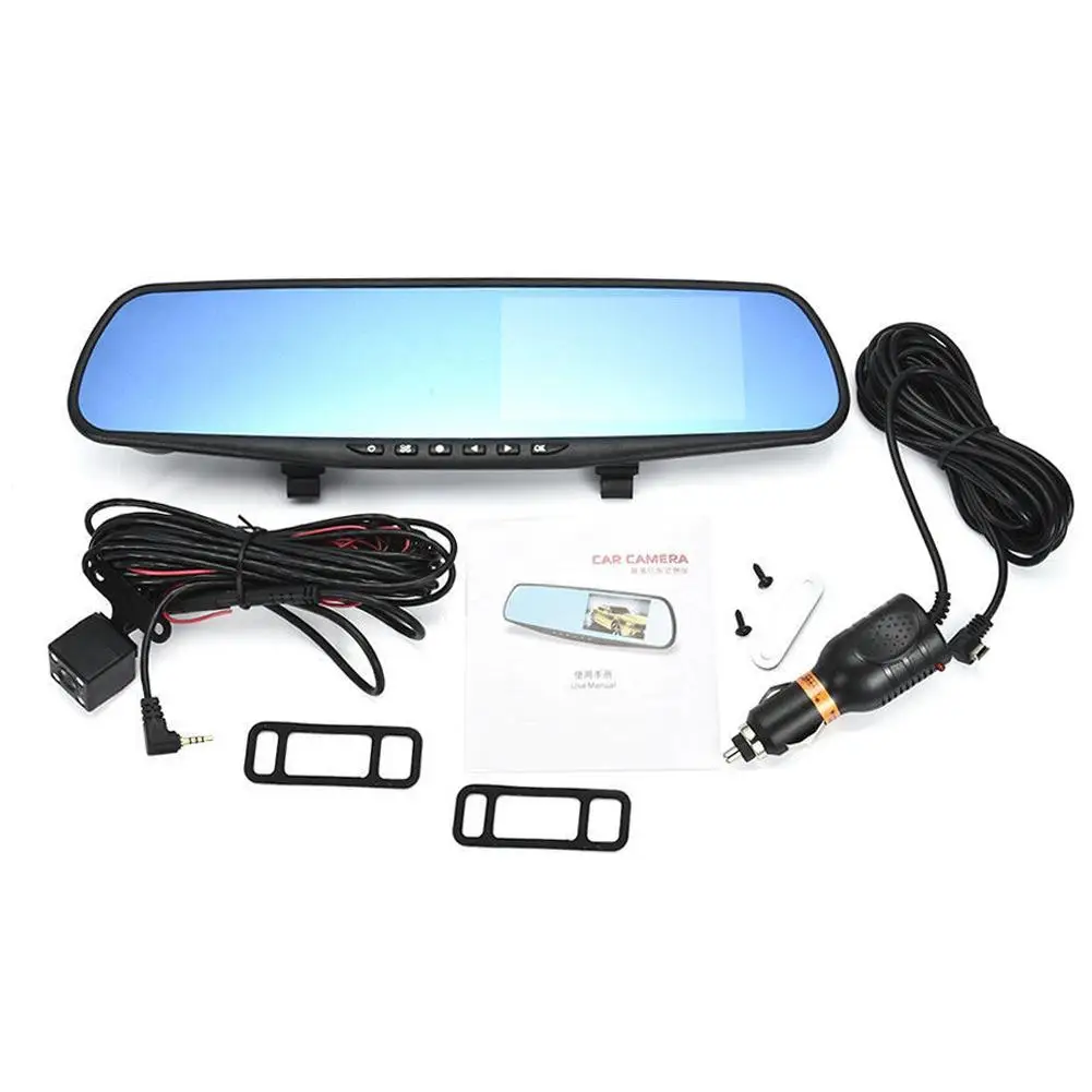 4 3 &quotTFT двойной объектив HD Автомобиль SUV DVR видео Dash камера 1080P водонепроницаемый g
