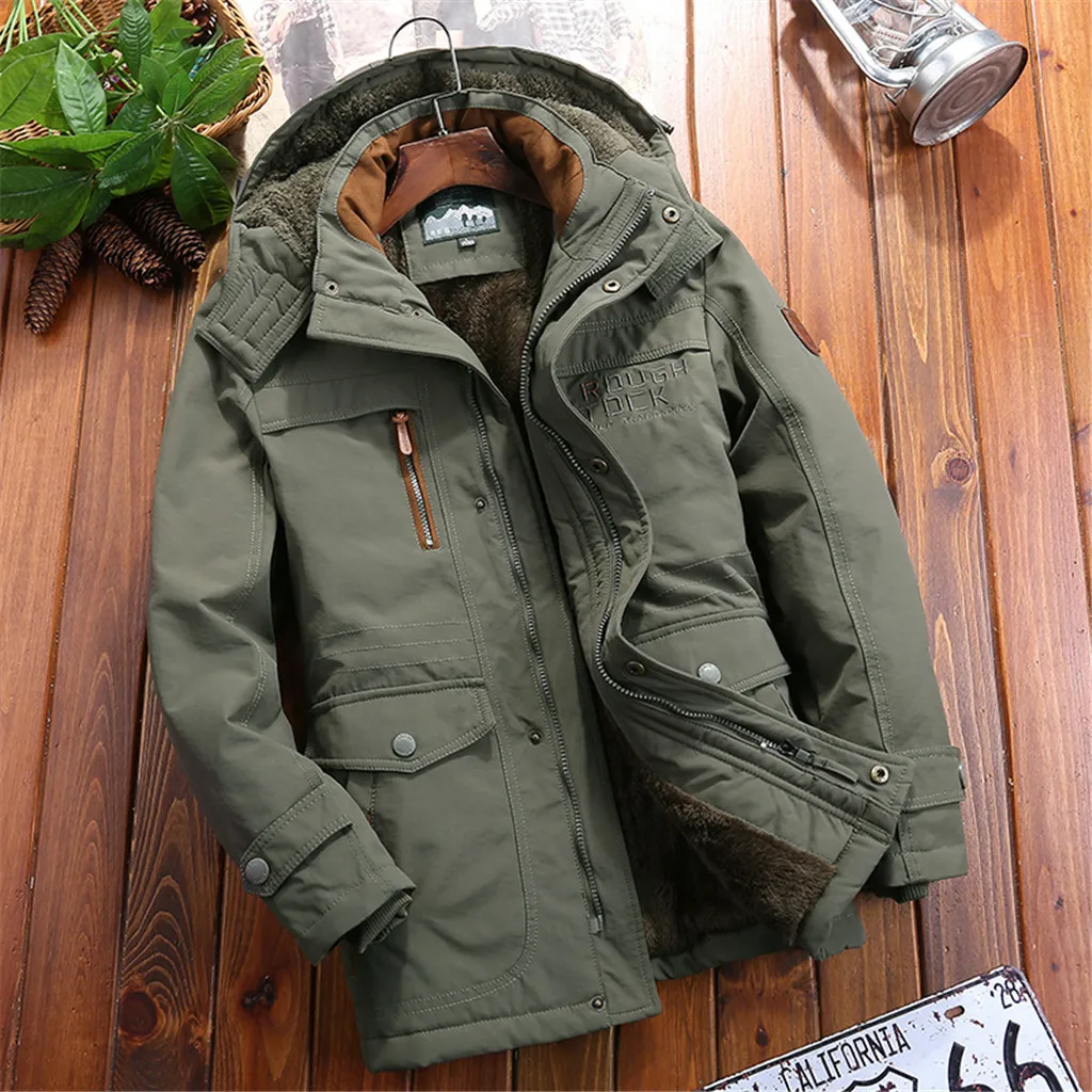 men's color block hooded ski coat
