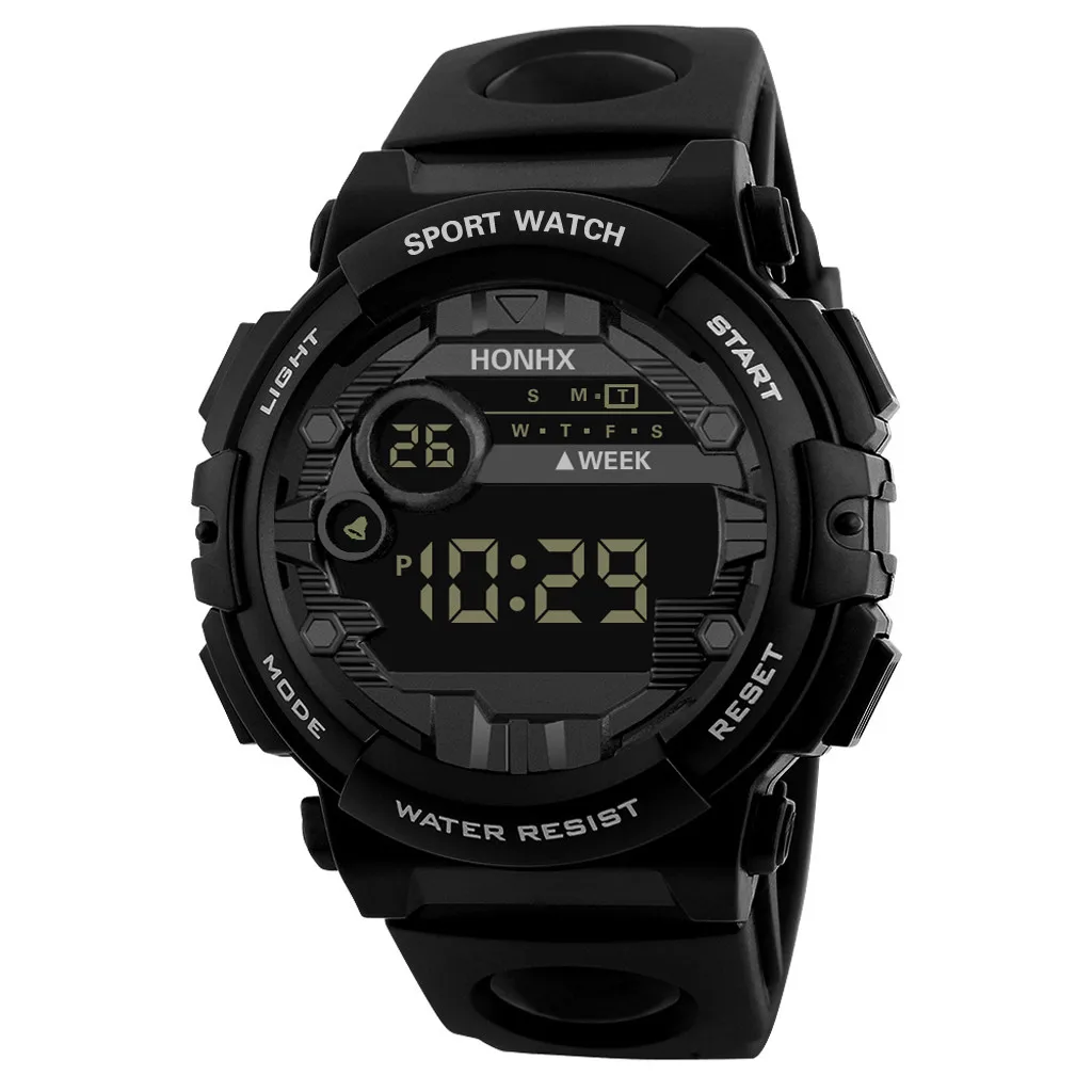 Спортивные часы многофункциональные электронные часы точной шкалой класса люкс Для мужчин s цифровой светодиодный часы Дата спортивные Для мужчин на открытом воздухе браслет часы YE1