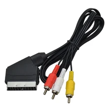 1.8m AV SCART אודיו וידאו כבל טלוויזיה עופרת עבור NES עבור NES RGB SCART כבל תקע חדש לגמרי Rca וידאו כבל עבור NES עבור FC