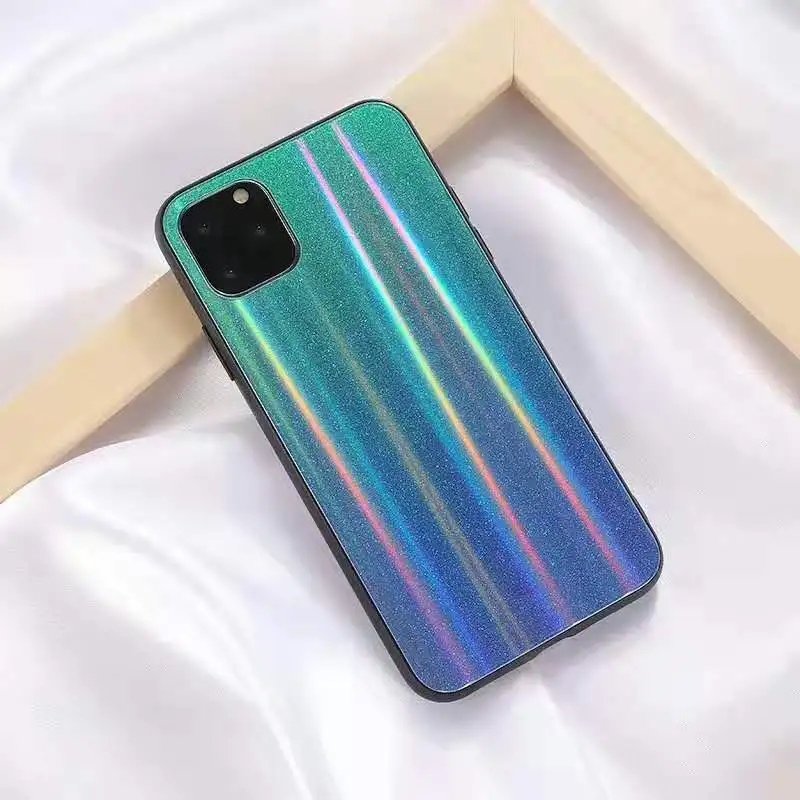 Чехол для Xiaomi 8 SE 9SE Lite CC9E Mix3, цветной градиентный лазерный чехол из закаленного стекла для Xiaomi Redmi Note 7 8 Pro K20 Pro Capa
