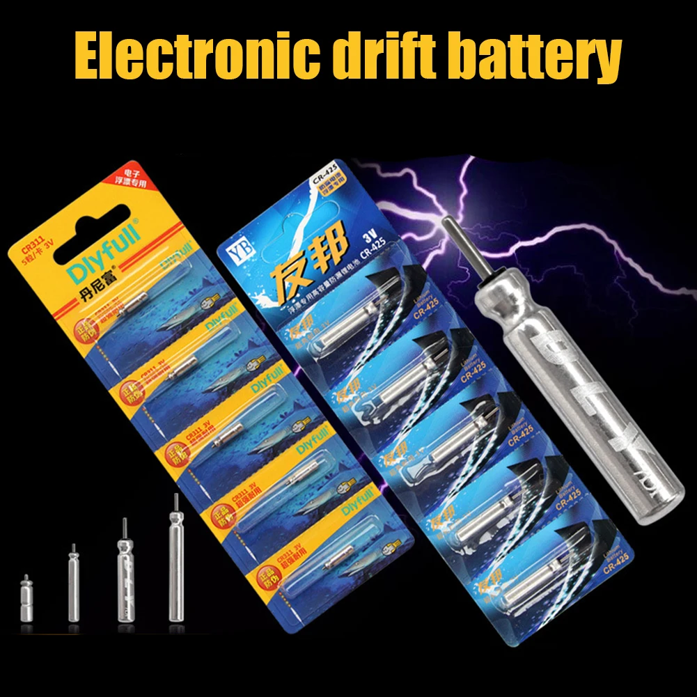 Pack De 10 Baterías Luminosas Para Pesca AMZLORD (CR322) - Flotadores De Litio, 60 Horas De Duración, Ideales Para Pesca Nocturna