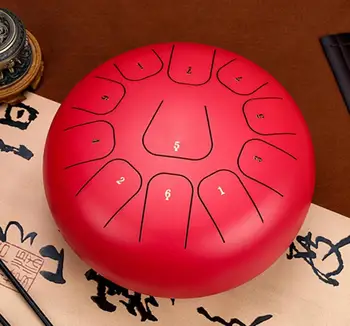 

Hluru Steel Tongue Drum 12 Inch Ethereal Rhythm Drum 11 Note Tone Percussion Hand Pan Tang Drum Ethereal Drum Musical Instrument