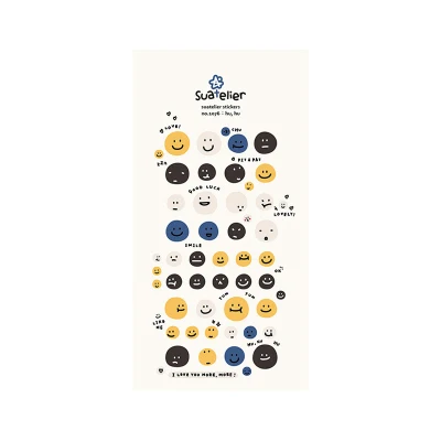 SONIA Daily Paper Sticker DIY Decorative Diary Scrapbook Planner Journal Stickers Kawaii Stationery School Supplies Papeleria C09 Face