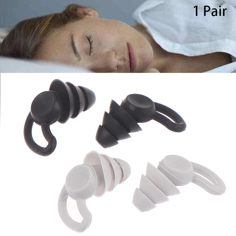 1Pair Reusable Ear Plug Comfortable Tapered Travel Sleep Prevention Earplugs Nano Silicone Insulation Sleep Sound Ear Protection