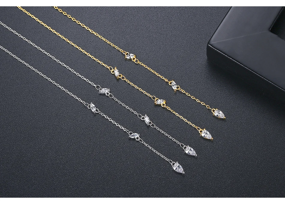 Hfcb00b969770461e847ab30b42b58033t Thin Gold Color Tassel Ear Lines for Women Small Clear Cubic Zircons Long Pendant Earrings for Girl Punk Party Jewelry Mallzona