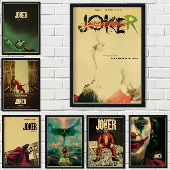

DC latest movie joker origin family wall retro style art deco painting canvas poster bar cafe decoration o232