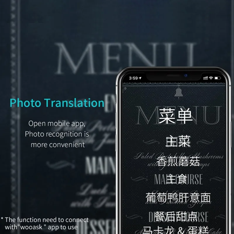 G6 Portable Smart Voice Translator 3 in 1 TEXT Photo Language Translator For Meeting Learning Travel Shopping Business