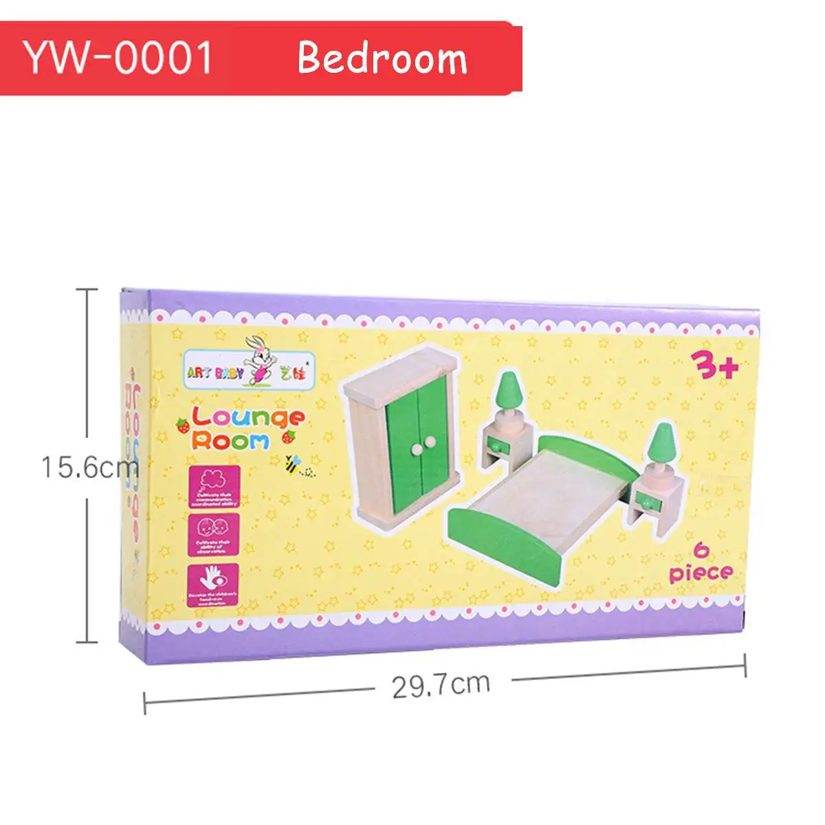 Bedroom Детские ролевые игры деревянный кукольный домик мебель Игрушки для кукол спальня кухня гостиная игрушки набор куклы игрушки подарки для детей - Цвет: Bedroom