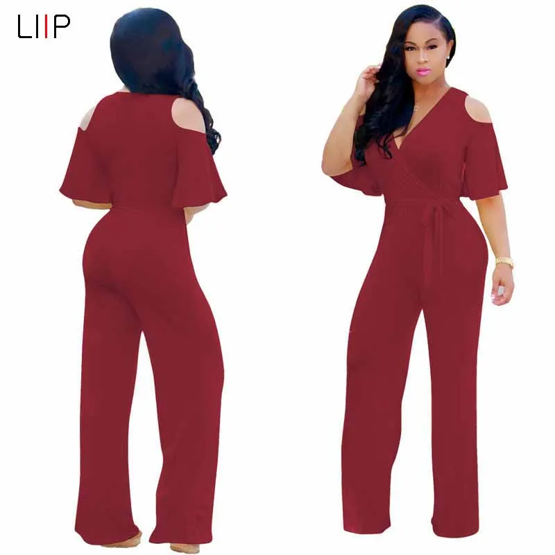 summer sexy bodycon jumpsuit boho harem jumpsuit rompers womens jumpsuits LIIP body women plus size 3186