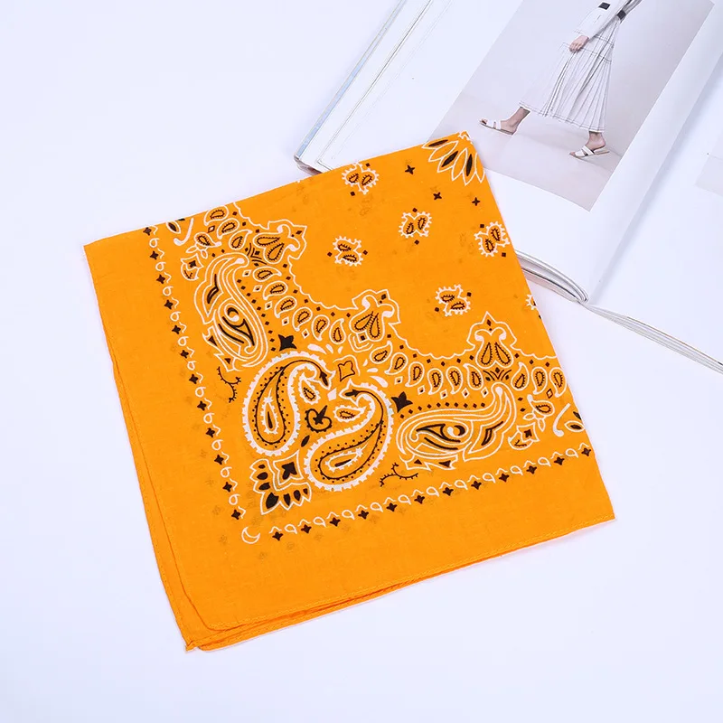 Cashew flowers cotton 55 cm square hip-hop dance multicolored spot Bandana scarf factory wholesale