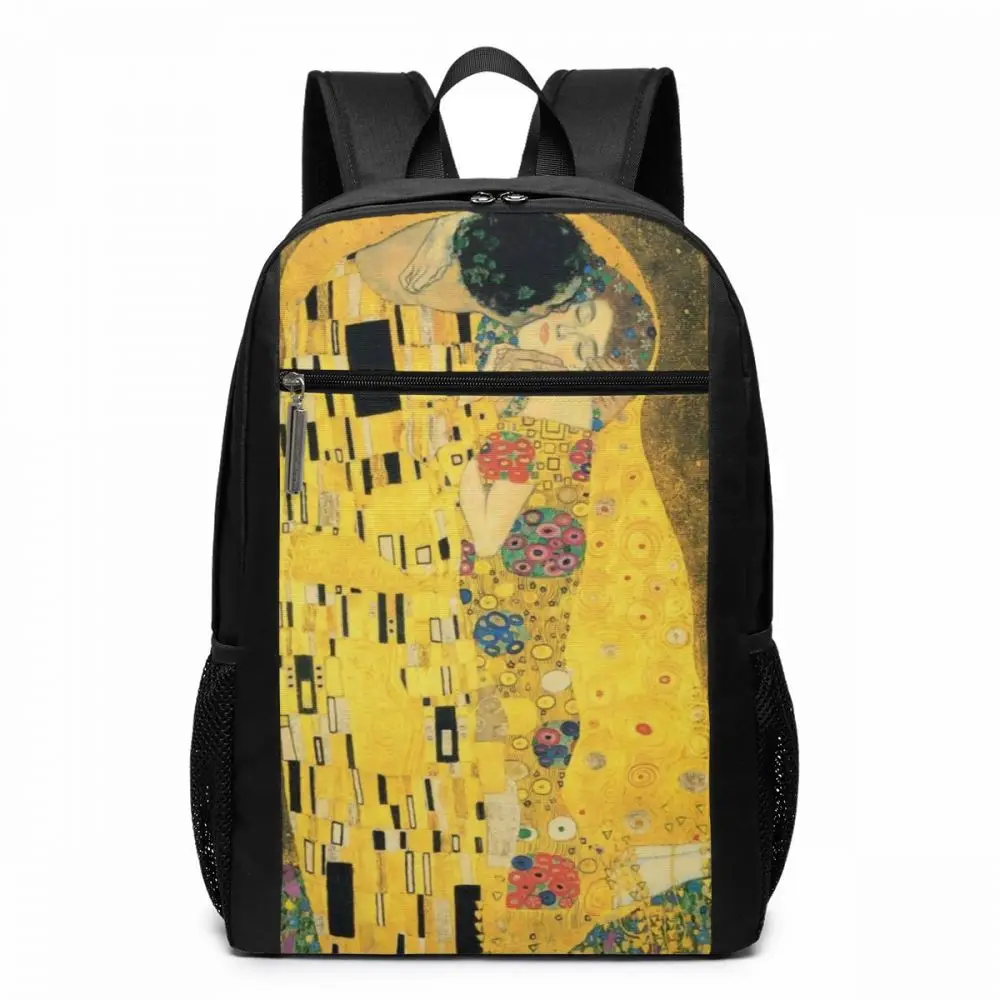 Klimt рюкзак Klimt рюкзаки трендовая Высококачественная сумка для подростков с несколькими карманами спортивные сумки с принтом для мужчин и женщин - Цвет: The Kiss Gustav