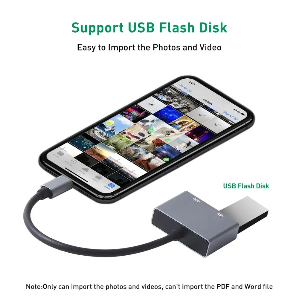 USB OTG адаптер кабель с зарядным интерфейсом конвертер для iSO 9 до 12 iPad Mini Air Pro iPhone X 8 7