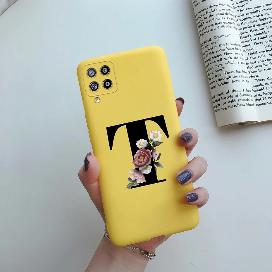 Elegant Letter Flower Soft Silicone Phone Case