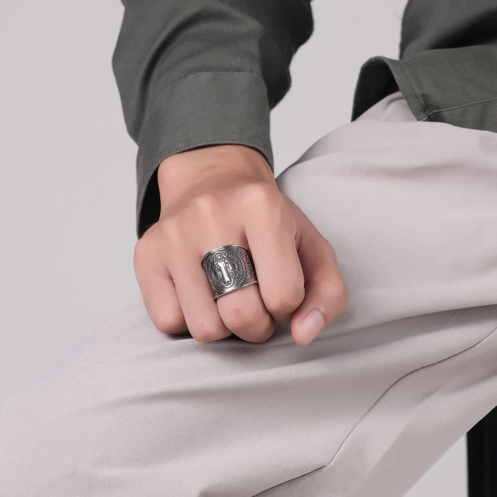 Retro Vintage Stainless Steel Finger Ring Men