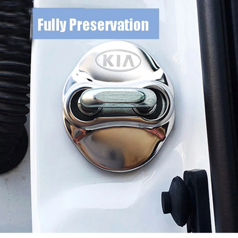 Автомобильный Стайлинг из нержавеющей стали, автомобильные чехлы, крышка дверного замка, наклейка для KIA RIO Ceed Sportage Soul Sorento Cerato K2 K3 K4 K5 KX3 KX5